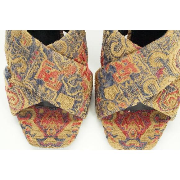 SAINT LAURENT Loulou Tapestry Slide Mules Sandals Sz 36 NIB YSL $895 - Picture 4 of 10